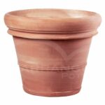 Vaso Doppiobordo Liscio in Terracotta Chiara
