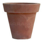 Vaso Liscio con Fascia in Terracotta Chiara