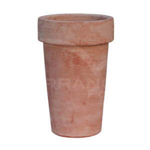 Vaso Liscio Alto in Terracotta Chiara