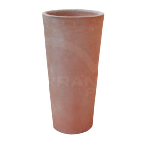 Vaso Liscio Alto in Terracotta Chiara