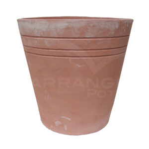 Vaso Linee Alto in Terracotta Chiara