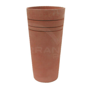 Vaso Linee Alto in Terracotta Chiara