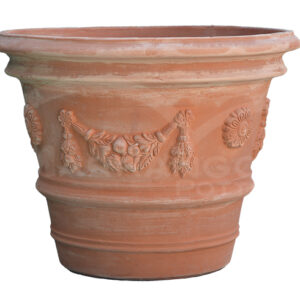 Vaso Festonato Imprunetino in Terracotta Chiara
