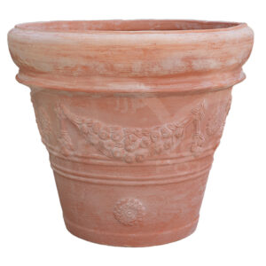 Vaso Festonato in Terracotta Chiara