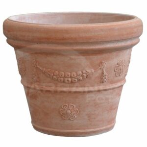 Vaso Festonato in Terracotta Chiara