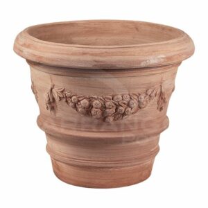 Vaso Festonato Imprunetino in Terracotta Chiara
