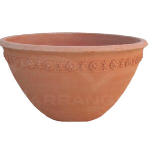 Ciotola Decorata in Terracotta Chiara