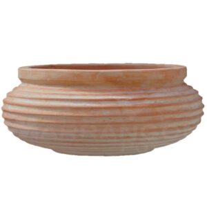 Ciotola Rigata in Terracotta Chiara
