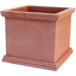 Cubo Liscio con Bordo in Terracotta Chiara