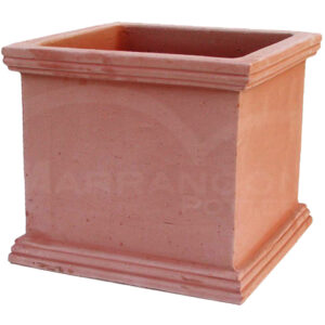 Cubo Liscio con Bordo in Terracotta Chiara