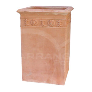 Pilone Decorato in Terracotta Chiara