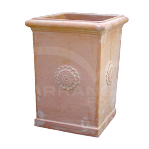 Pilone con Rosa in Terracotta Chiara