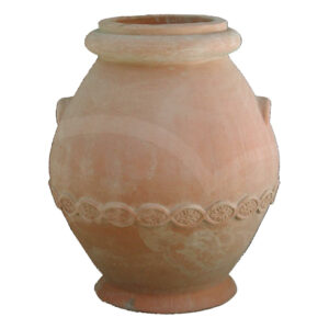 Orcio Decorato in Terracotta Chiara