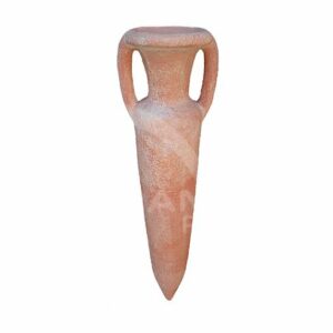 Anfora Bugnata con Manici in Terracotta Chiara