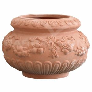 Cachepot Festonato in Terracotta Chiara
