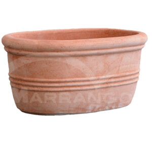 Cassetta Ovale con Anelli in Terracotta Chiara