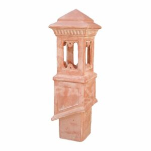 Comignolo Quadrato in Terracotta Chiara